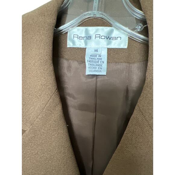 Rena Rowan Women’s Brown Pants Suit Size 14. - Picture 7 of 8